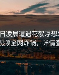 大V在今日凌晨遭遇花絮浮想联翩，樱桃视频全网炸锅，详情查看