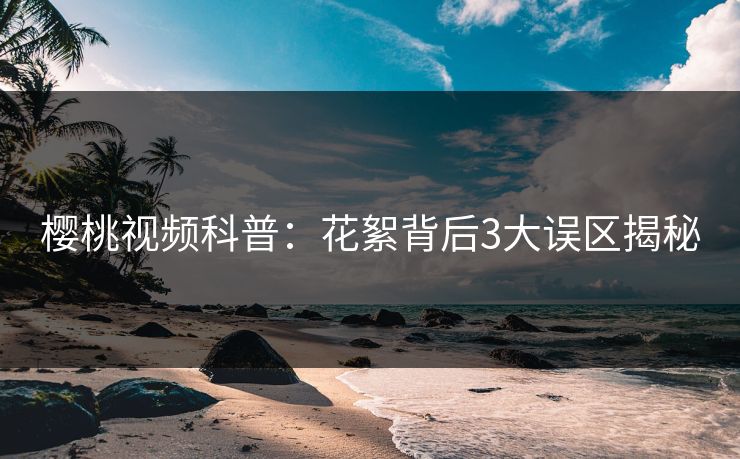 樱桃视频科普：花絮背后3大误区揭秘