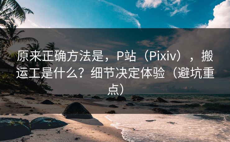 原来正确方法是，P站（Pixiv），搬运工是什么？细节决定体验（避坑重点）